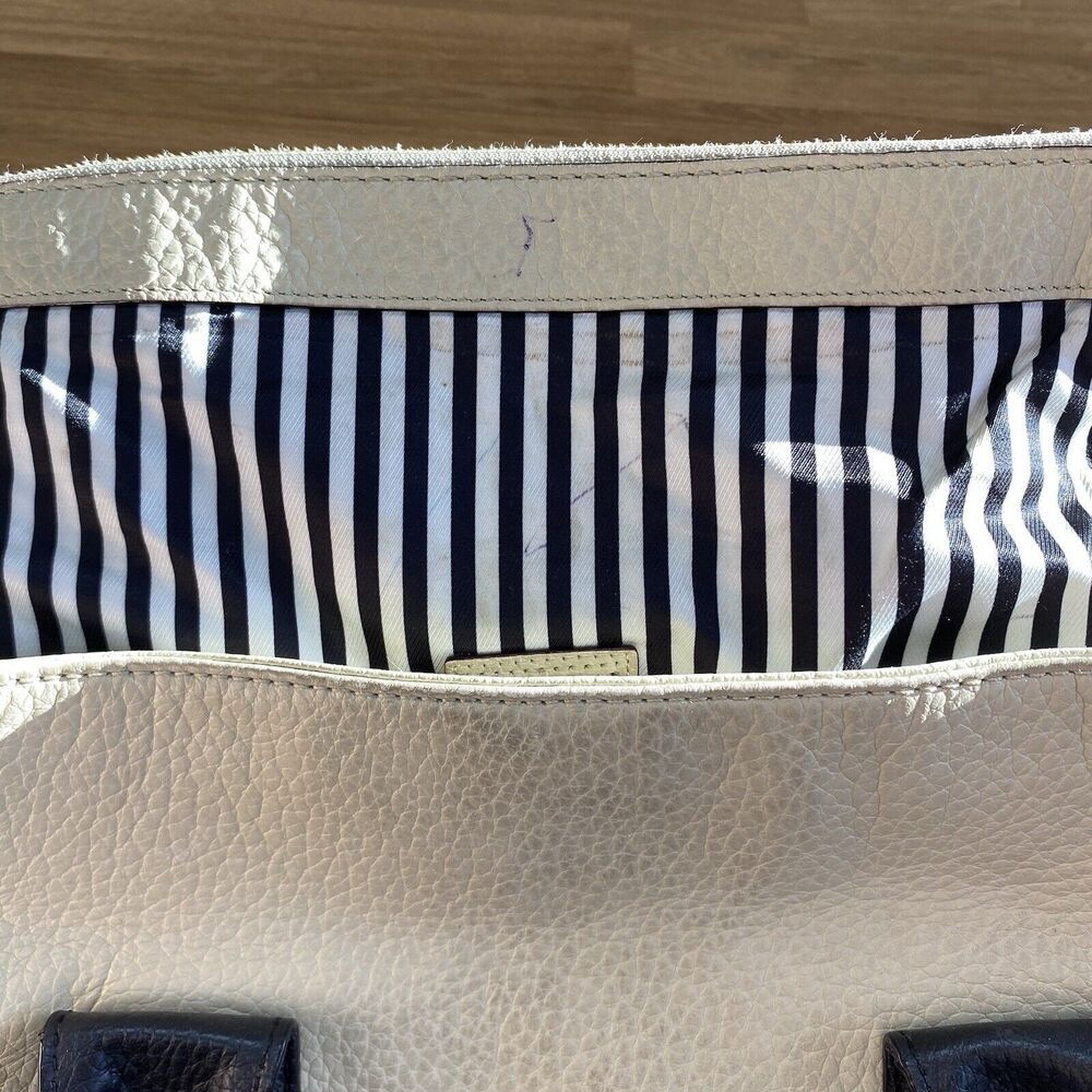 Kate Spade Carmen Southport Avenue Buttermilk Cream Black Satchel Purse - Picture 15 of 15
